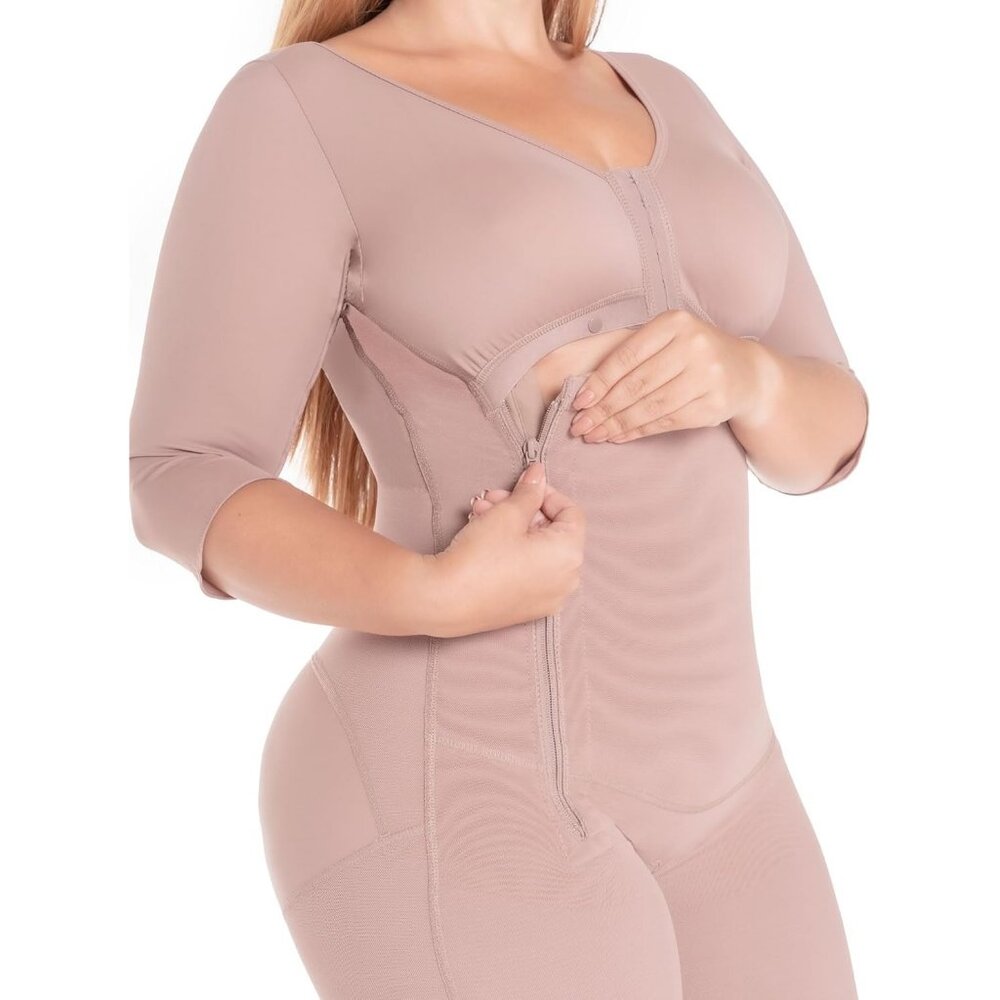Women's High Tummy Control Cocoa-Optic Body Shaper Shapewear Compression Garment - Picture 7 of 9